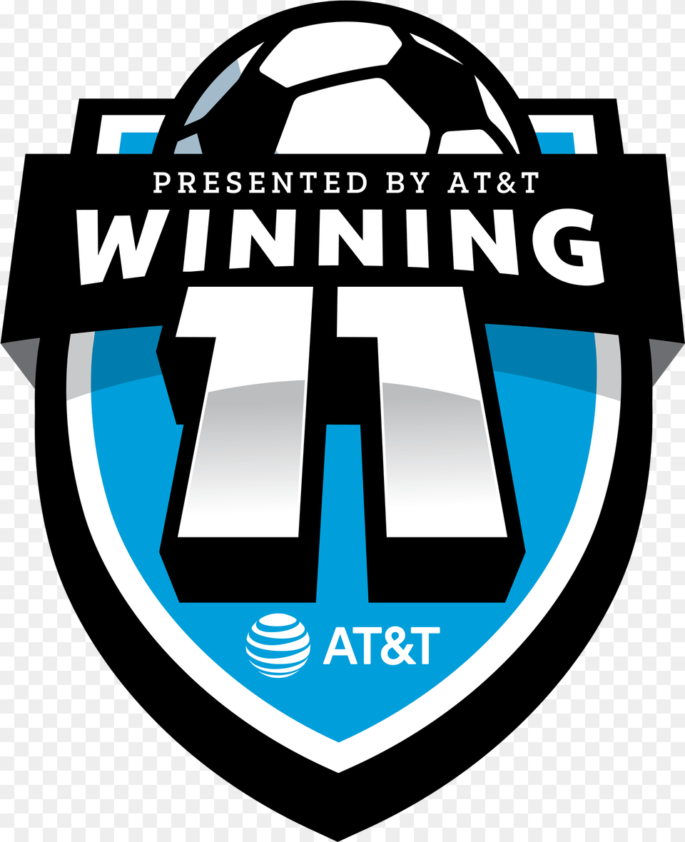 Winning 11 Presented By Atampt, Logo, Badge, Symbol, Scoreboard Png