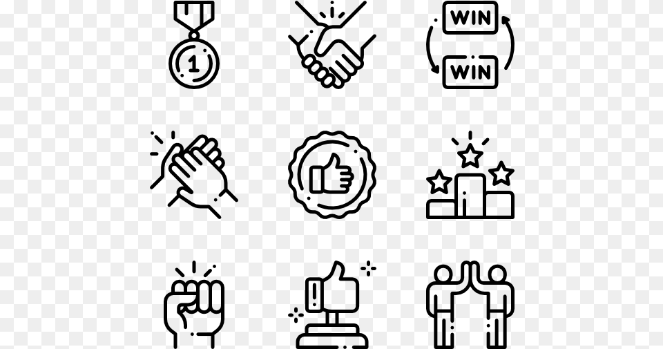 Winning Achieve Icon, Gray Png Image