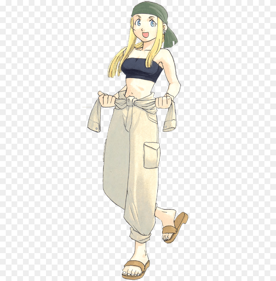 Winry Rockbell Mechanic Outfit, Book, Comics, Publication, Person Free Transparent Png