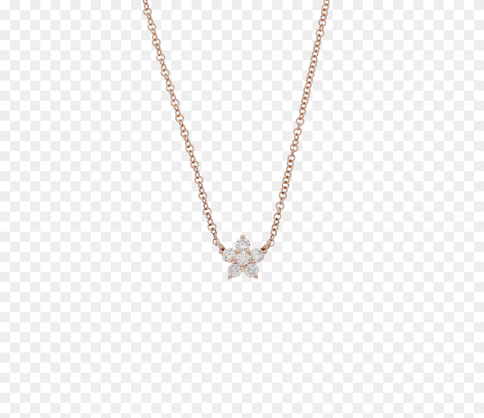 Winsor Bishop Rose Gold Diamond Set Flower Necklace, Accessories, Gemstone, Jewelry, Pendant Free Png