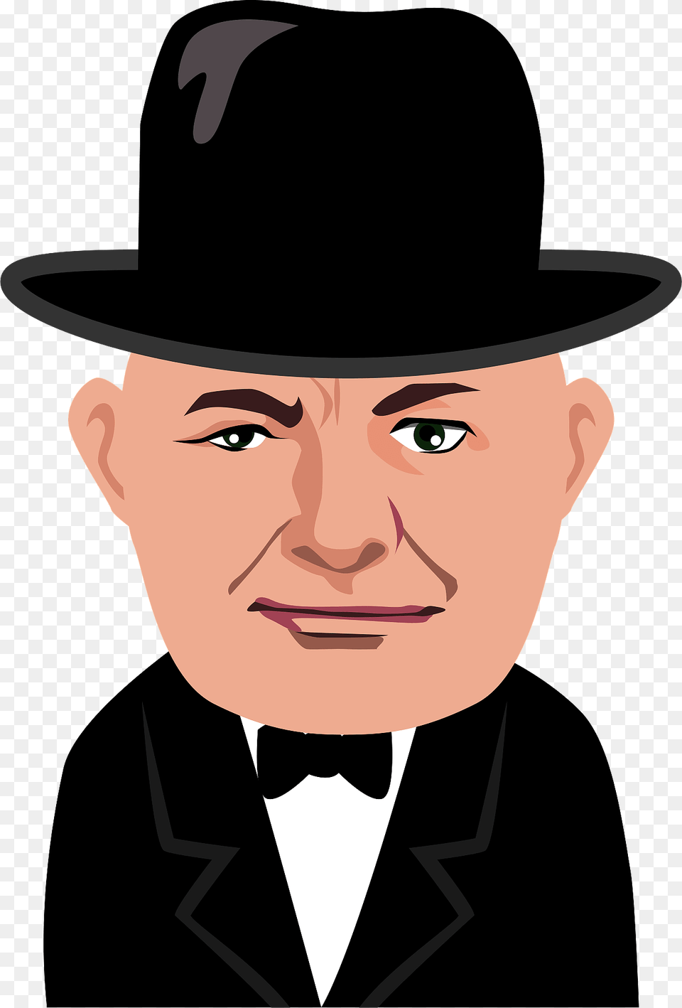 Winston Churchill Clipart, Suit, Clothing, Formal Wear, Hat Free Png
