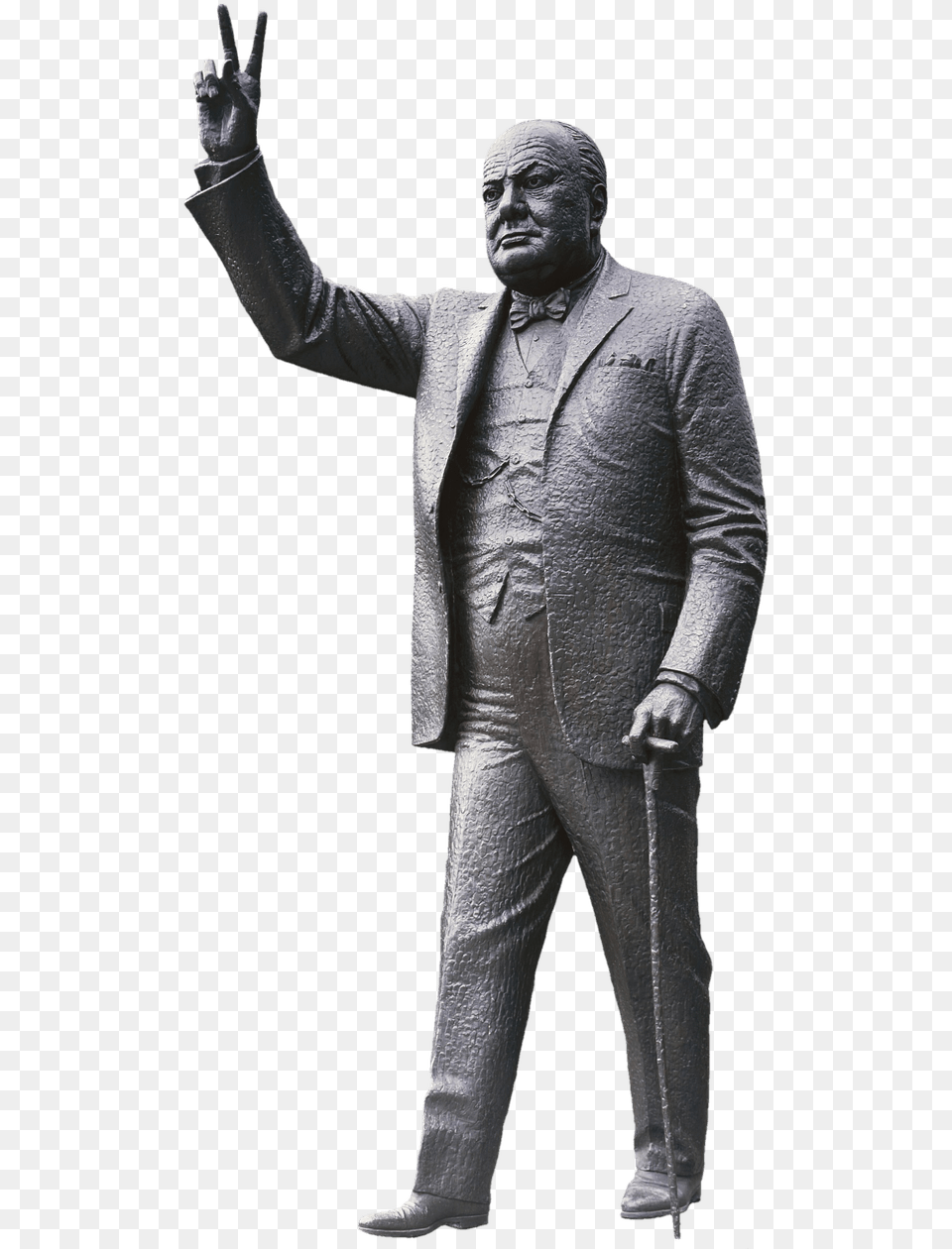 Winston Churchill Statue Winston Churchill No Background, Suit, Formal Wear, Clothing, Body Part Png Image