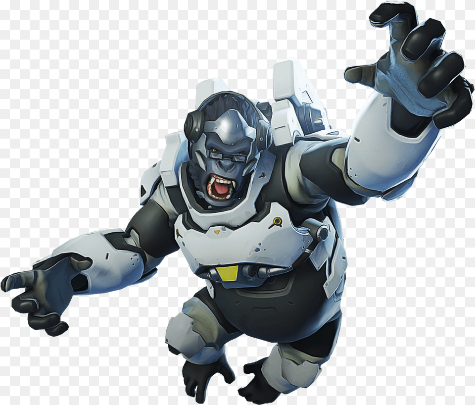 Winston Overwatch Picture Black And White Overwatch Winston, Adult, Male, Man, Person Png