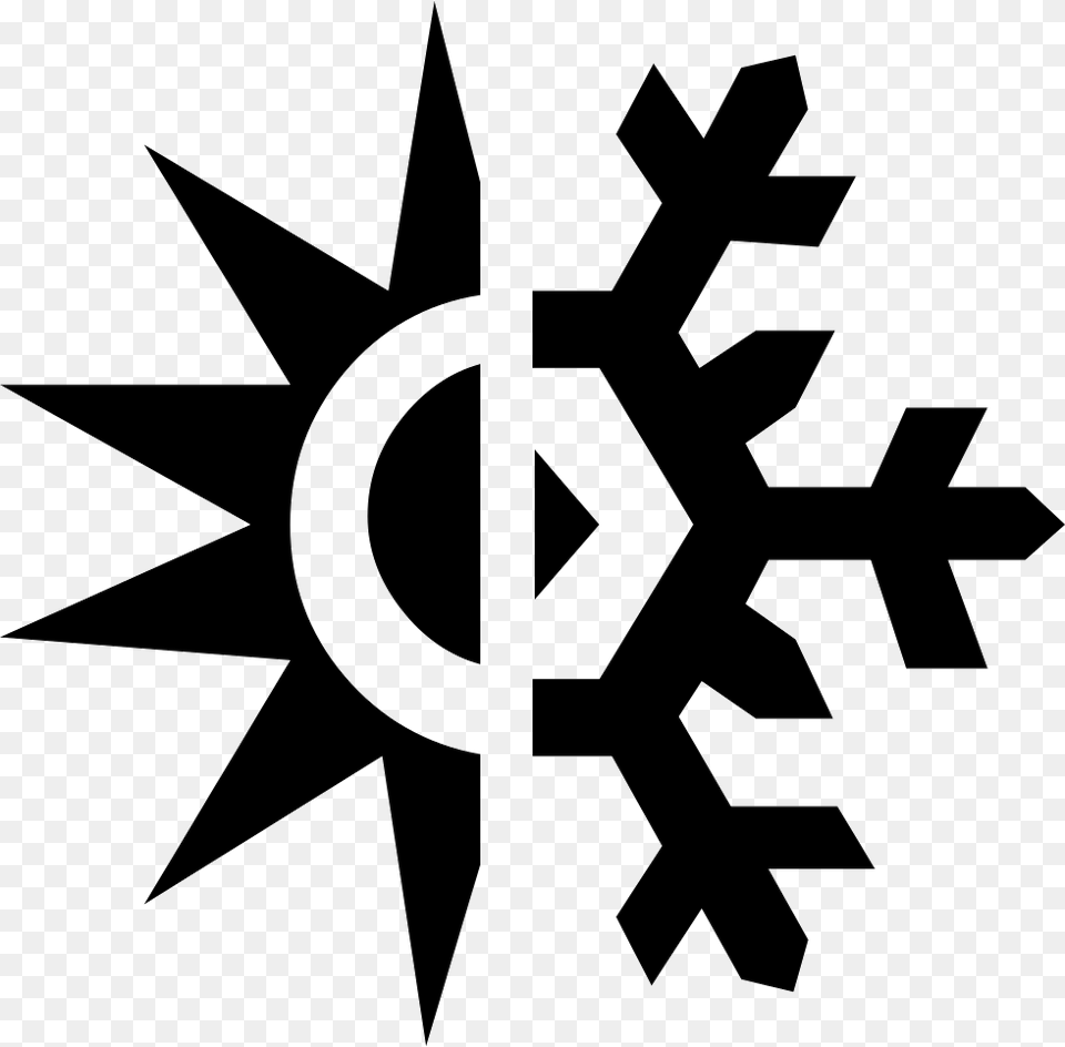 Winter And Summer Symbol, Outdoors, Nature, Stencil Free Png Download