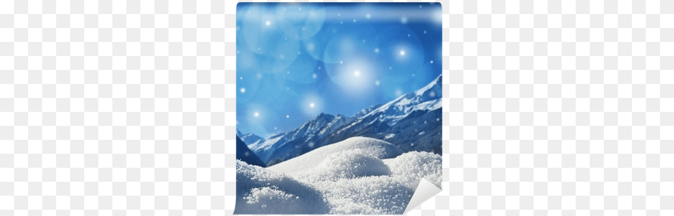 Winter Background With Snow Texture And Mountains Background Blinkrock Winter Wonderland Led Cheer Stick, Nature, Outdoors, Ice, Scenery Free Png Download