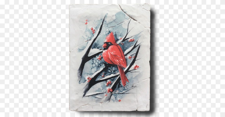 Winter Cardinal Watercolor Cardinal, Animal, Bird Free Png Download