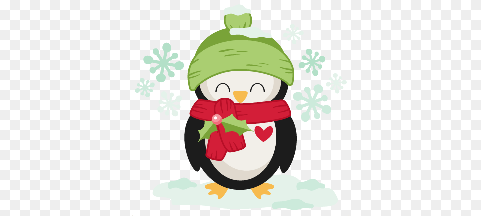 Winter Christmas Penguin Svg Scrapbook Cut File Cute Qq Penguin Wallpaper Iphone, Nature, Outdoors, Snow, Snowman Png Image