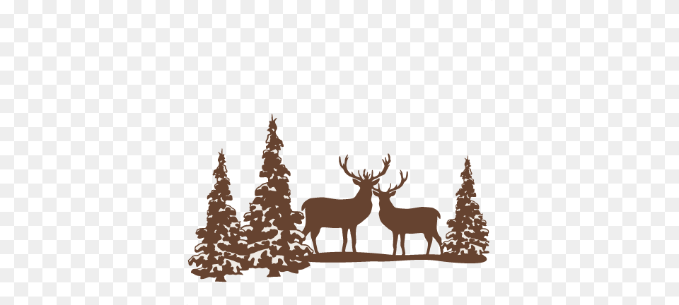 Winter Clip Art Silhouette, Animal, Tree, Plant, Mammal Free Transparent Png