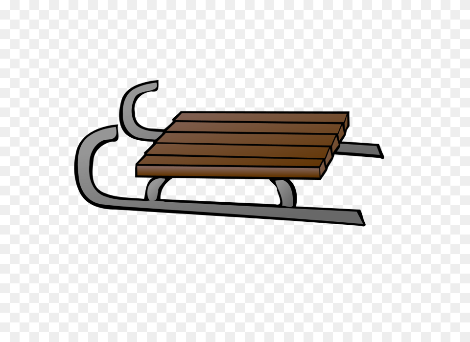 Winter Clipart, Bench, Furniture, Sled Free Png Download