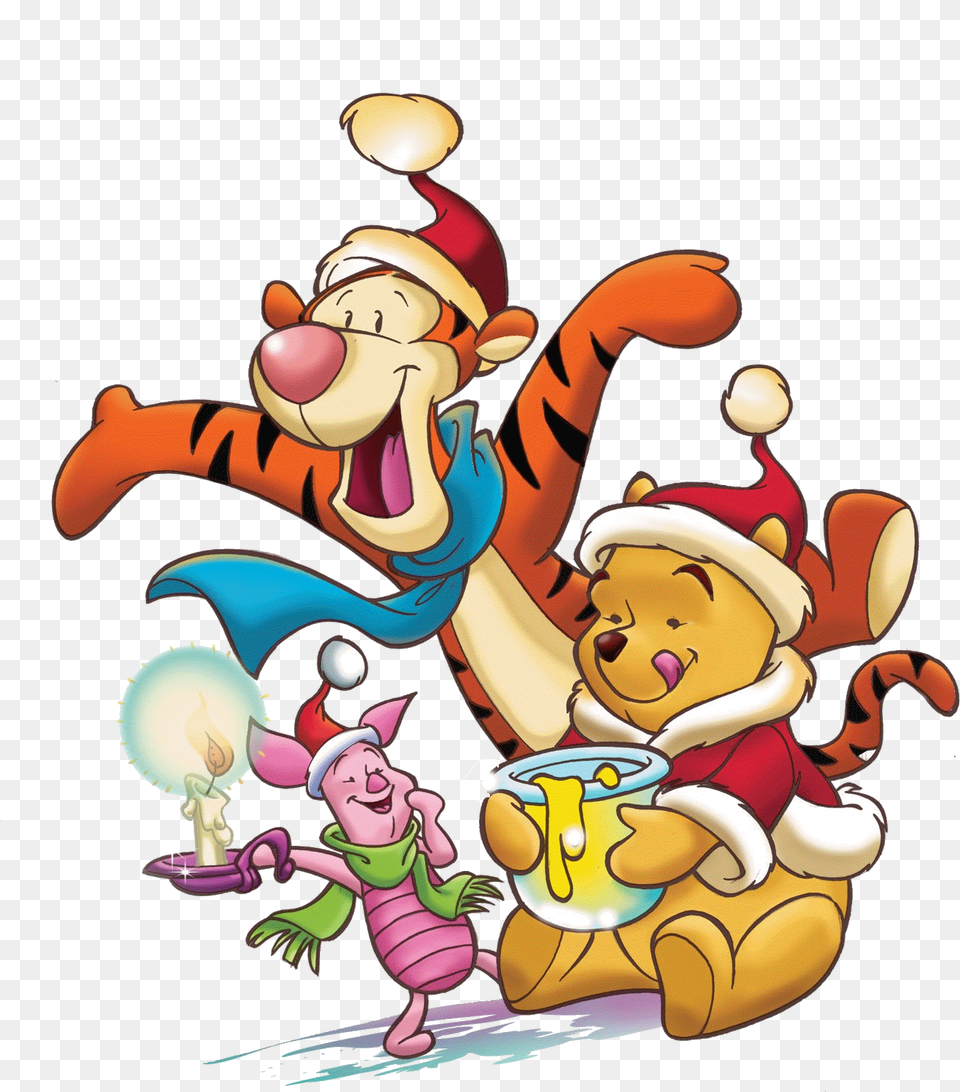 Winter Clipart Winnie The Pooh Merry Christmas Winnie The Pooh, Baby, Person, Face, Head Free Transparent Png