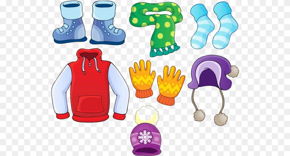 Winter Clothes Clipart Cartoon Image History Transparent Winter Clothes Clipart, Clothing, Glove, Animal, Bird Png