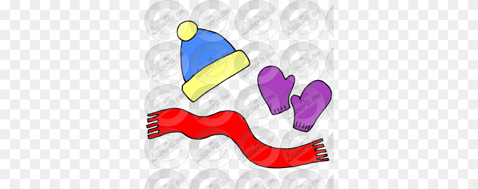 Winter Clothes Picture For Classroom Therapy Use, Cap, Clothing, Hat, Fork Free Png Download