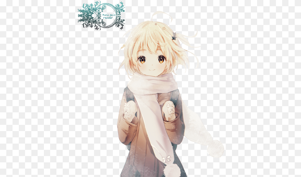 Winter Cute Anime Girl Render By Pui Cute Anime Girl Render, Book, Comics, Publication, Baby Png