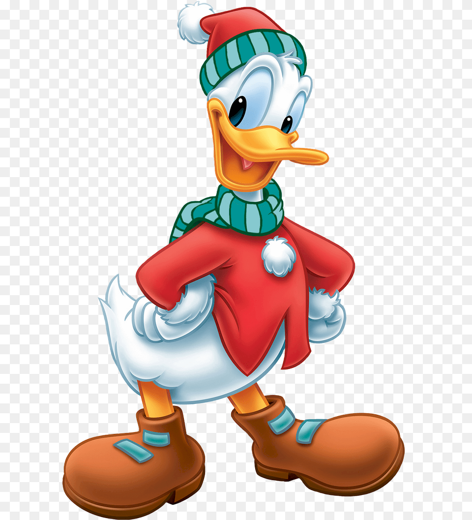 Winter Donald 2 Donald Duck Christmas, Toy, Figurine Free Png Download