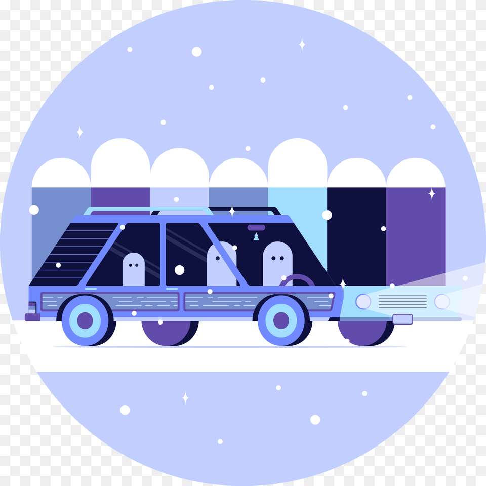 Winter Driving Graphic Illustration, Machine, Wheel, Transportation, Van Free Png Download