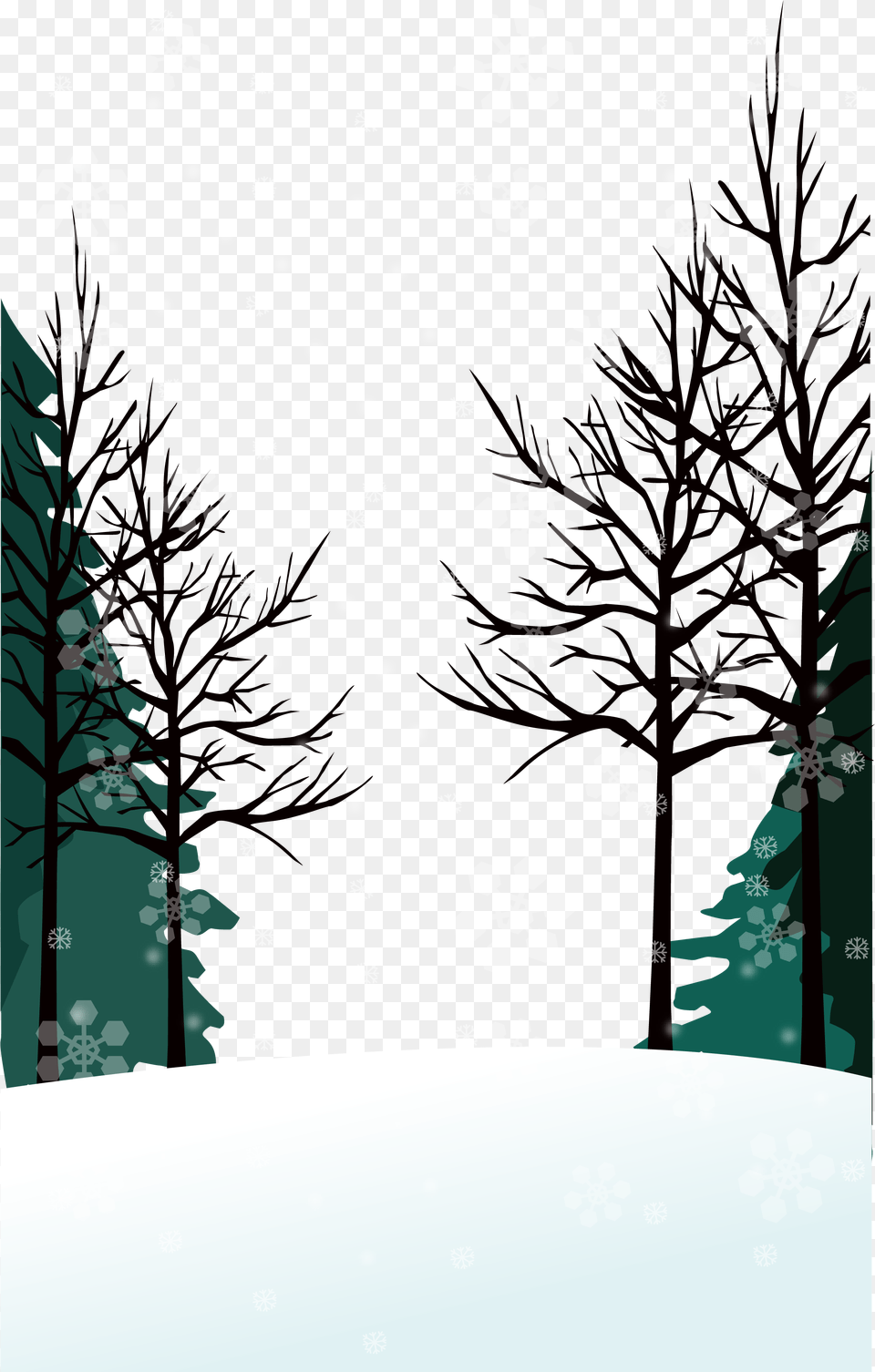 Winter Euclidean Vector Wallpaper Woods, Art, Floral Design, Graphics, Pattern Free Png