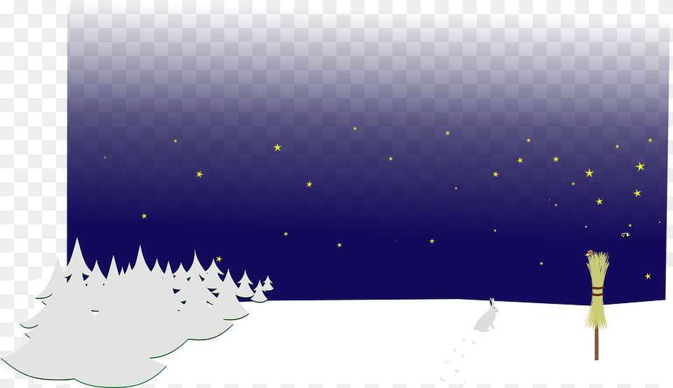Winter Forest Clipart Winter Night Scene, Nature, Outdoors, Snow Free Png