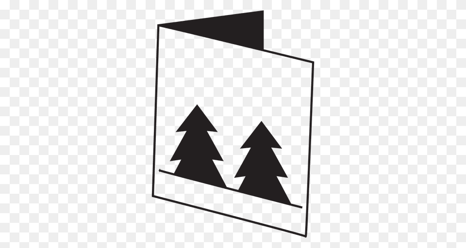 Winter Greeting Card Icon, Triangle, White Board Free Png