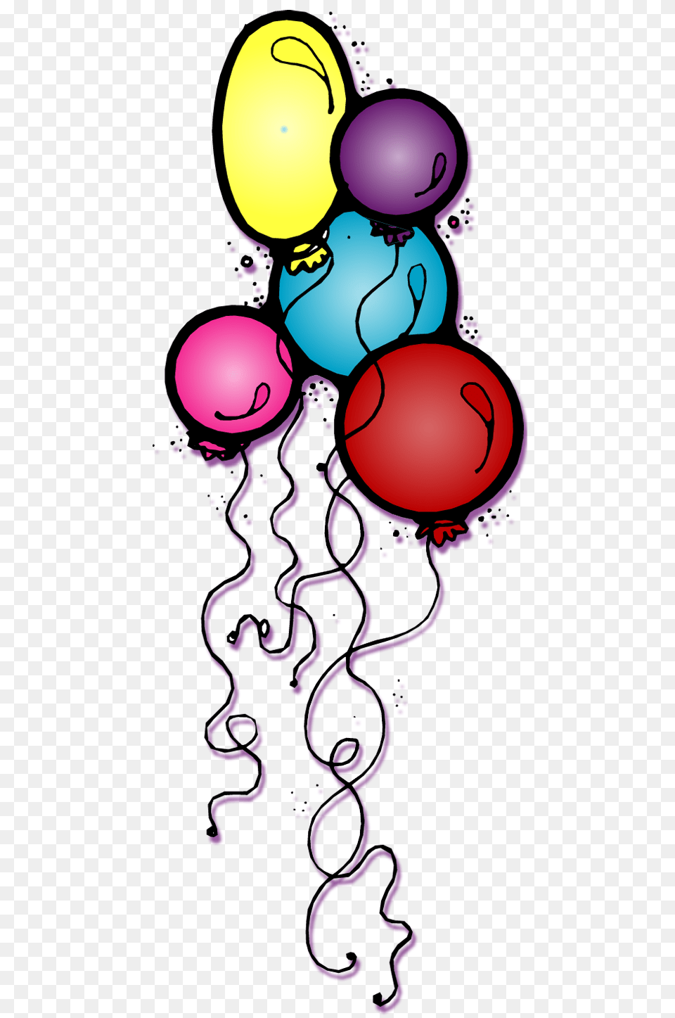 Winter Happy Birthday Clipart, Art, Graphics, Purple, Balloon Png
