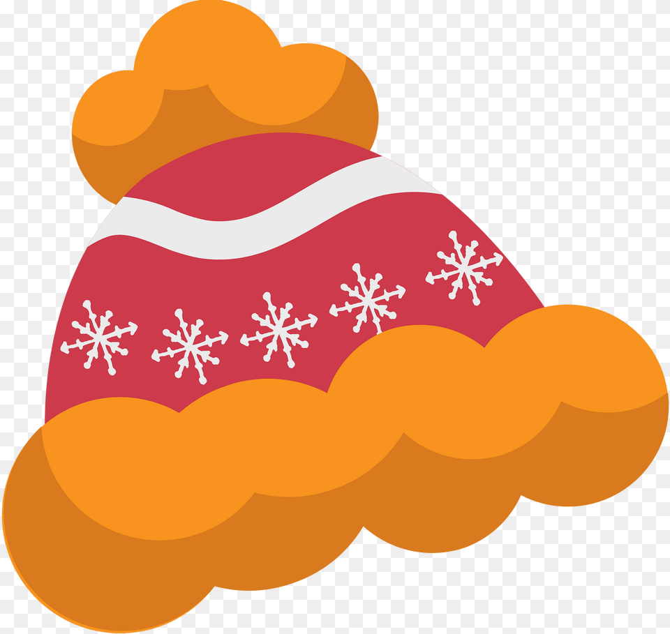 Winter Hat Red Orange Clipart, Food, Sweets, Clothing, Egg Png Image