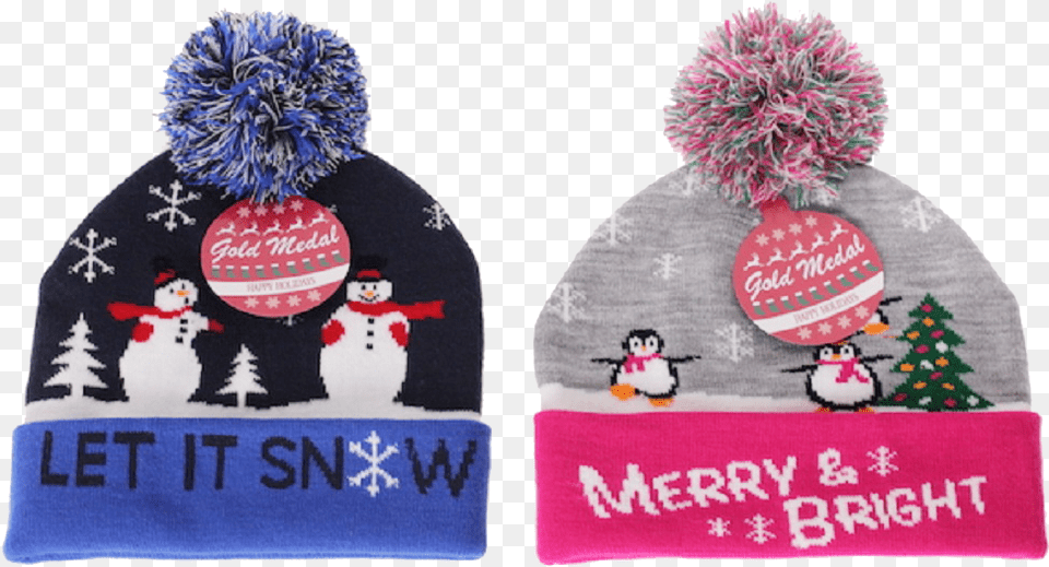 Winter Hats Kids Holiday Scene Knit Pom Hat Beanie, Cap, Clothing, Person, Outdoors Free Transparent Png