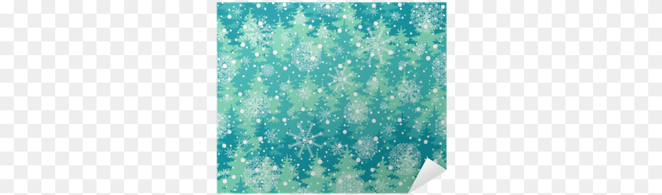 Winter Holiday Seamless Pattern With Trees Snowflakes Snow, Nature, Outdoors, Snowflake, Home Decor Free Png