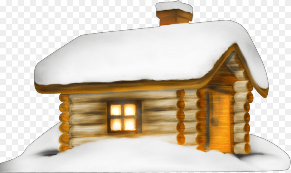 Winter House With Snow Clipart Merry Christmas From Our Company, Architecture, Log Cabin, Housing, Cabin Free Png Download