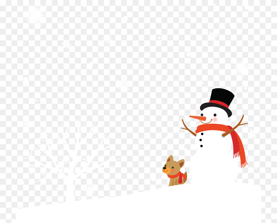 Winter Landscape Snowman, Nature, Outdoors, Snow, Animal Png Image