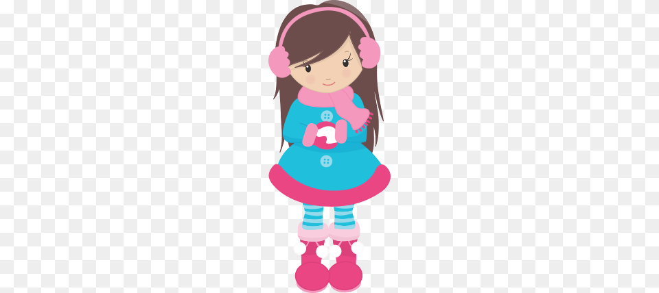 Winter Little Girl Clip Art Clip Art, Baby, Person, Doll, Toy Png Image