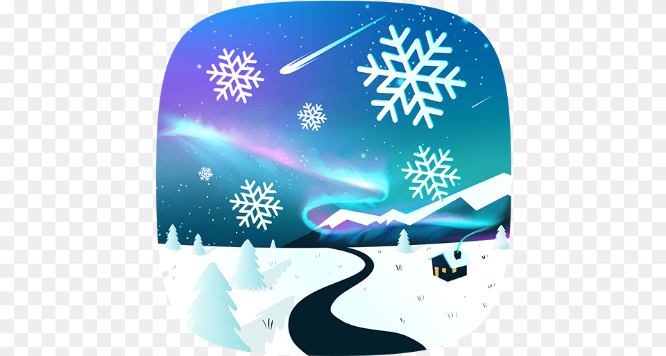 Winter Night Snowflakes Live Wallpaper Google Feliz Navidad En Tiza De Colores, Nature, Outdoors, Snow, Art Free Transparent Png