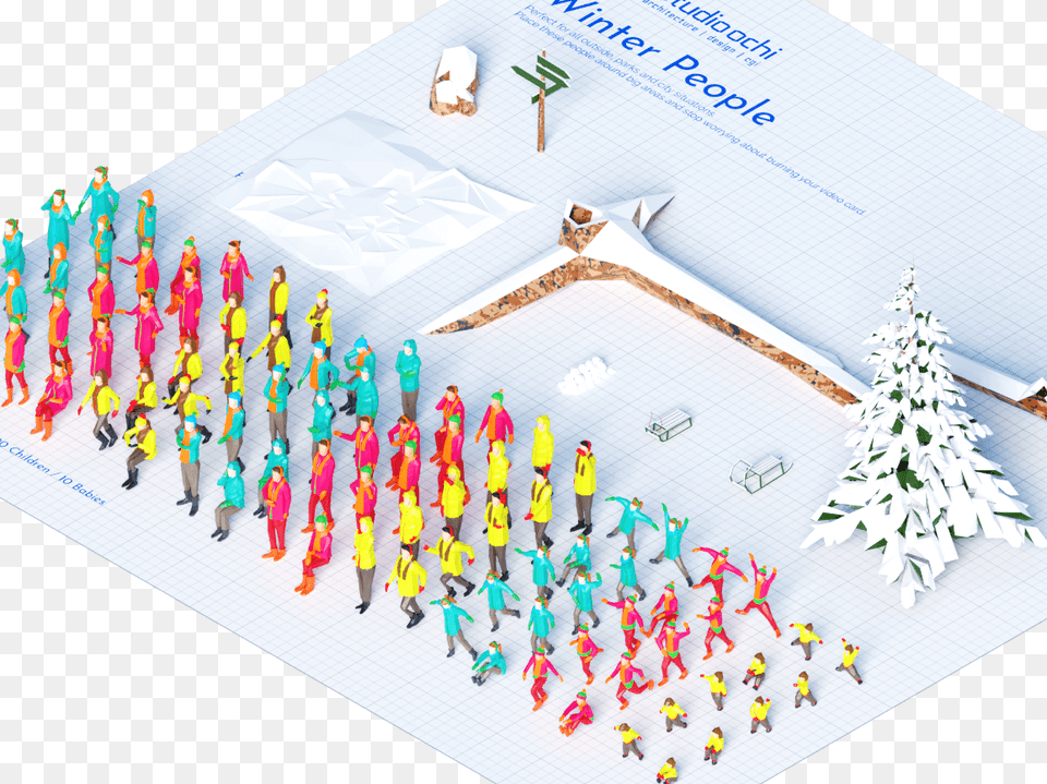 Winter People Cold Christmas Forest Winter Snow People Hinamatsuri, Person, Christmas Decorations, Festival Free Png Download