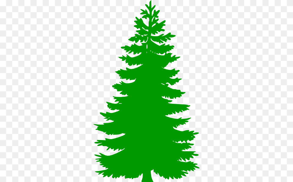 Winter Pine Trees Clipart Pine Tree Clip Art1 Christmas Tree Silhouette, Fir, Plant, Conifer, Person Free Png Download
