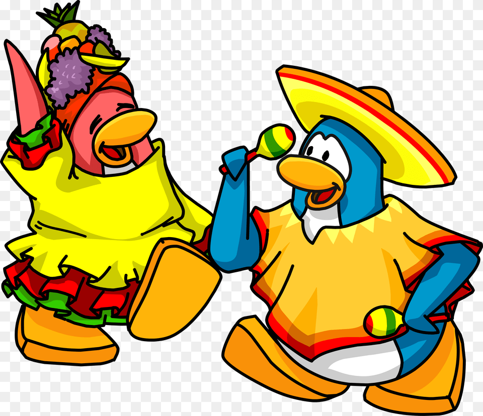 Winter Postcard Club Penguin Wiki Fiesta Party, Performer, Person, Art, Clown Png Image
