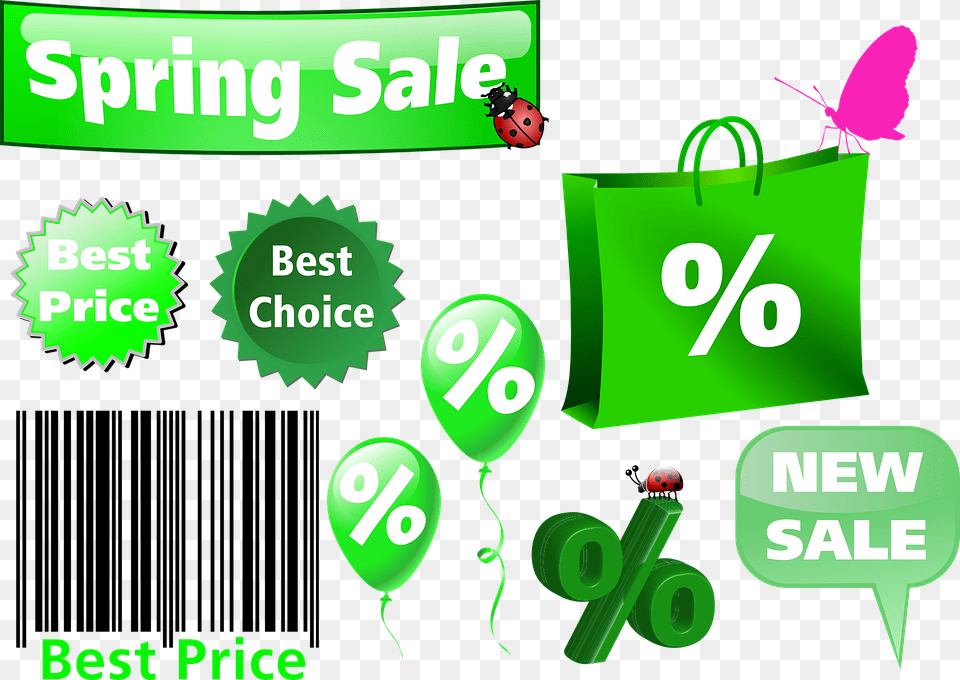 Winter Sale Sale Icon Set Wsv Spring Sale Politicas De Precio Y Factores Que Lo Determinan, Green, Bag Png