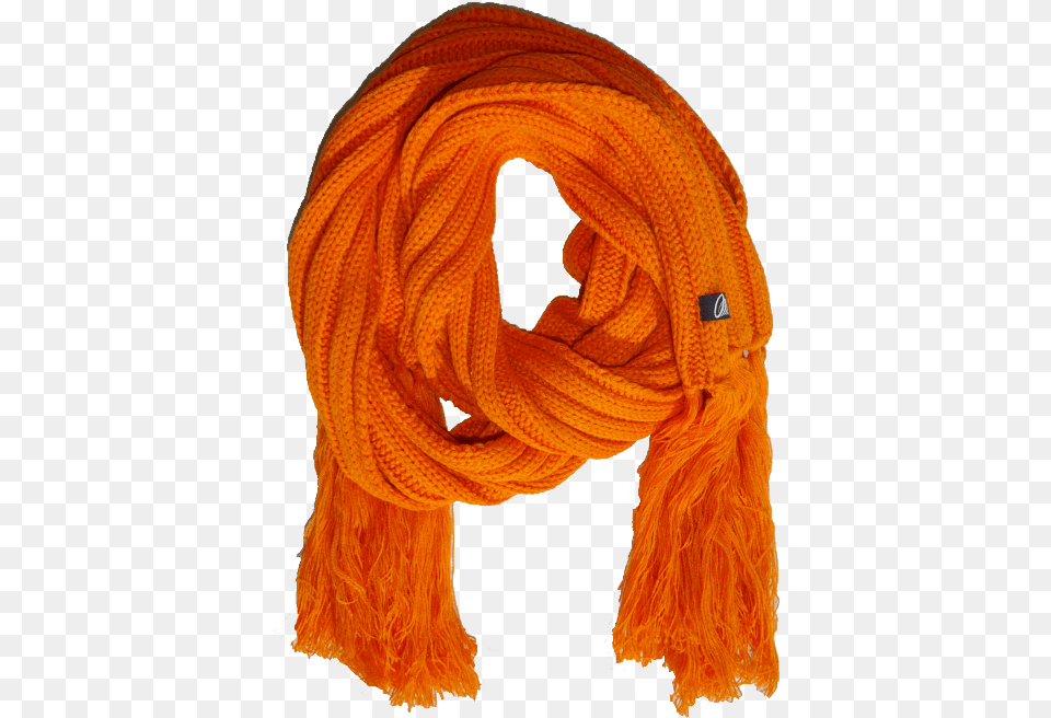 Winter Scarf Orange Scarf Long, Clothing Png Image