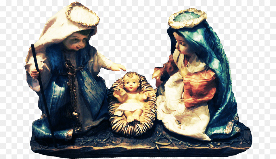 Winter Scene Nativity Scene, Figurine, Baby, Person, Face Png