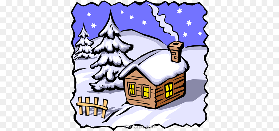 Winter Scenes Royalty Free Vector Clip Art Illustration, Architecture, Housing, Building, House Png Image
