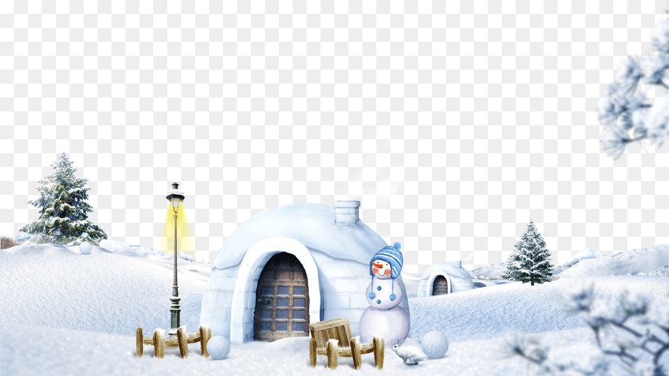 Winter Snow Cartoon Background Free Png