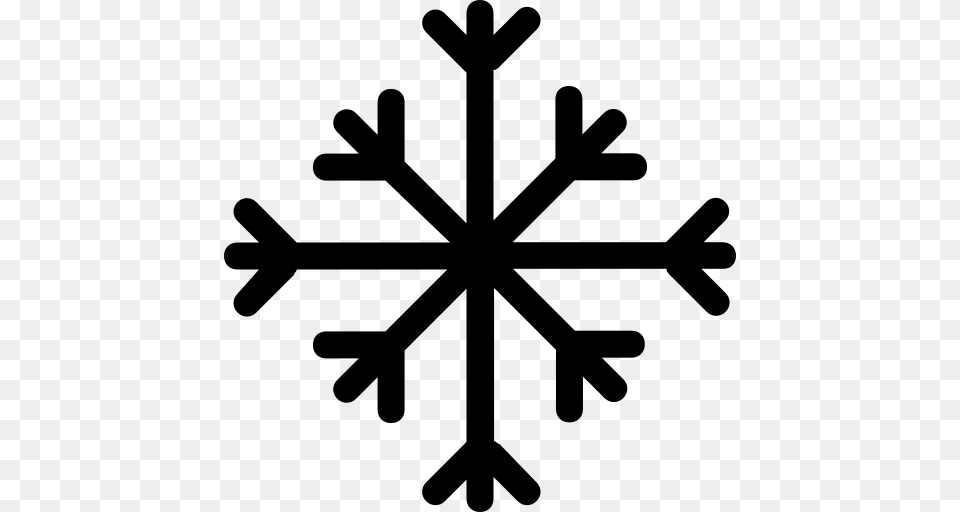 Winter Snowflakes Weather Symbol Haw Weather Stroke Crystal, Gray Free Png