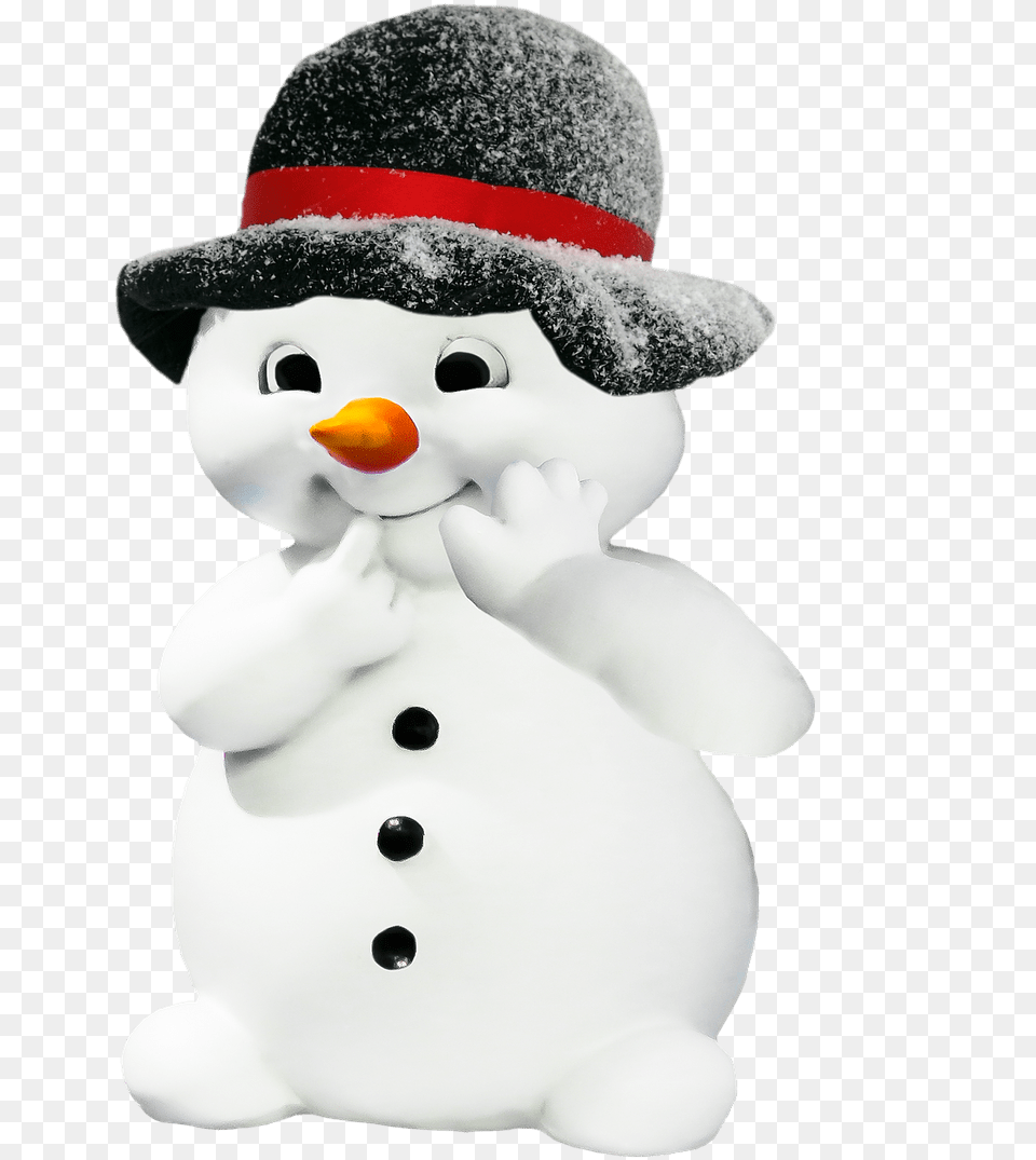 Winter Snowman Figure Christmas Deco Funny Winter, Outdoors, Nature, Snow, Head Free Transparent Png