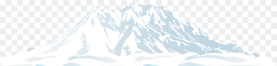 Winter Snowy Mountain Clip Art, Ice, Mountain Range, Nature, Outdoors Free Png