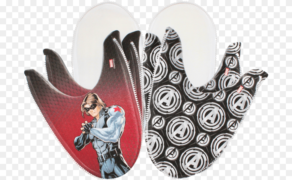 Winter Soldier Mix N Match Zlipperz Setclass Earrings, Clothing, Glove, Adult, Person Free Png Download