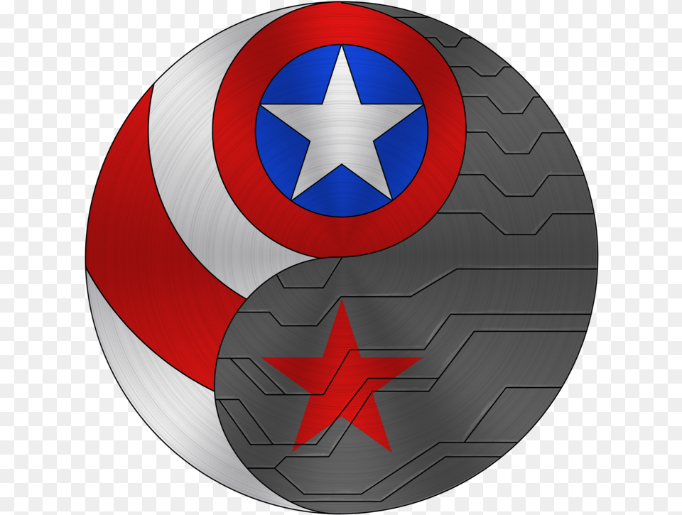 Winter Soldier Winter Soldier And Captain America Symbol, Armor, Shield, Ball, Football Png Image
