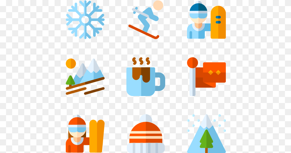 Winter Sports Winter Flat Icon, Outdoors, Person, Nature, Art Free Png