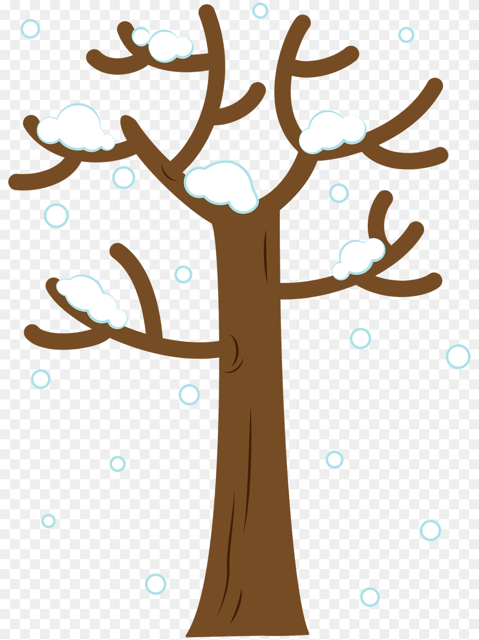 Winter Tree Clipart, Plant, Tree Trunk, Cross, Symbol Png Image