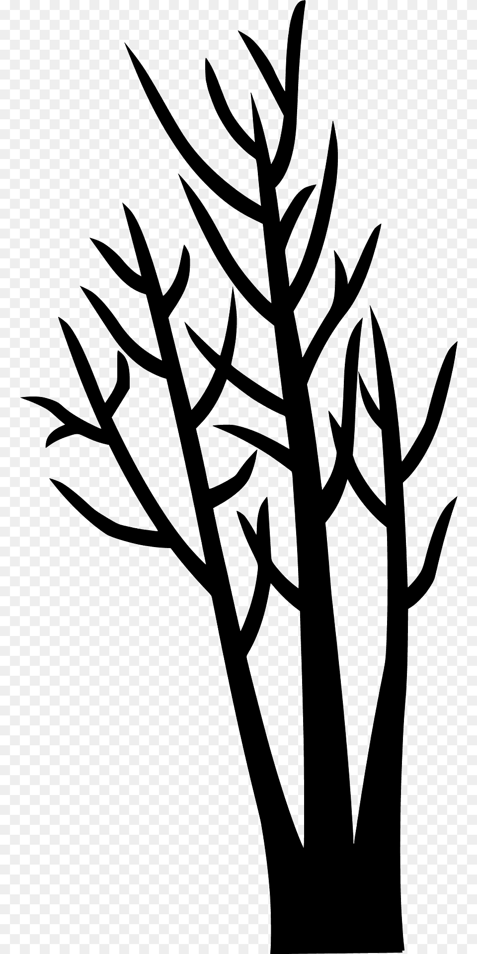 Winter Tree Silhouette, Plant, Electronics, Hardware, Stencil Free Png Download