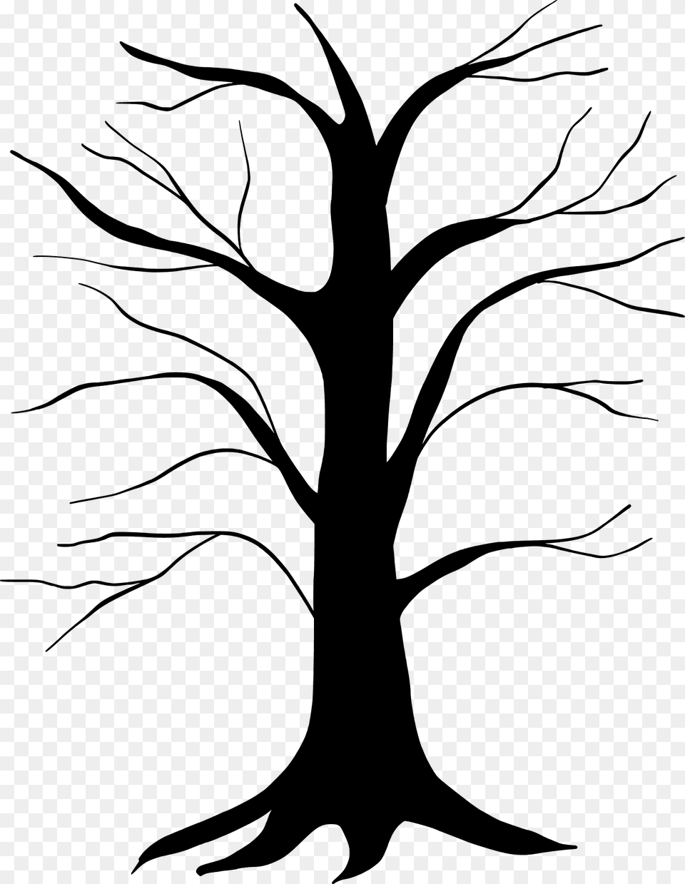 Winter Tree Silhouette, Plant, Art, Animal, Fish Png Image