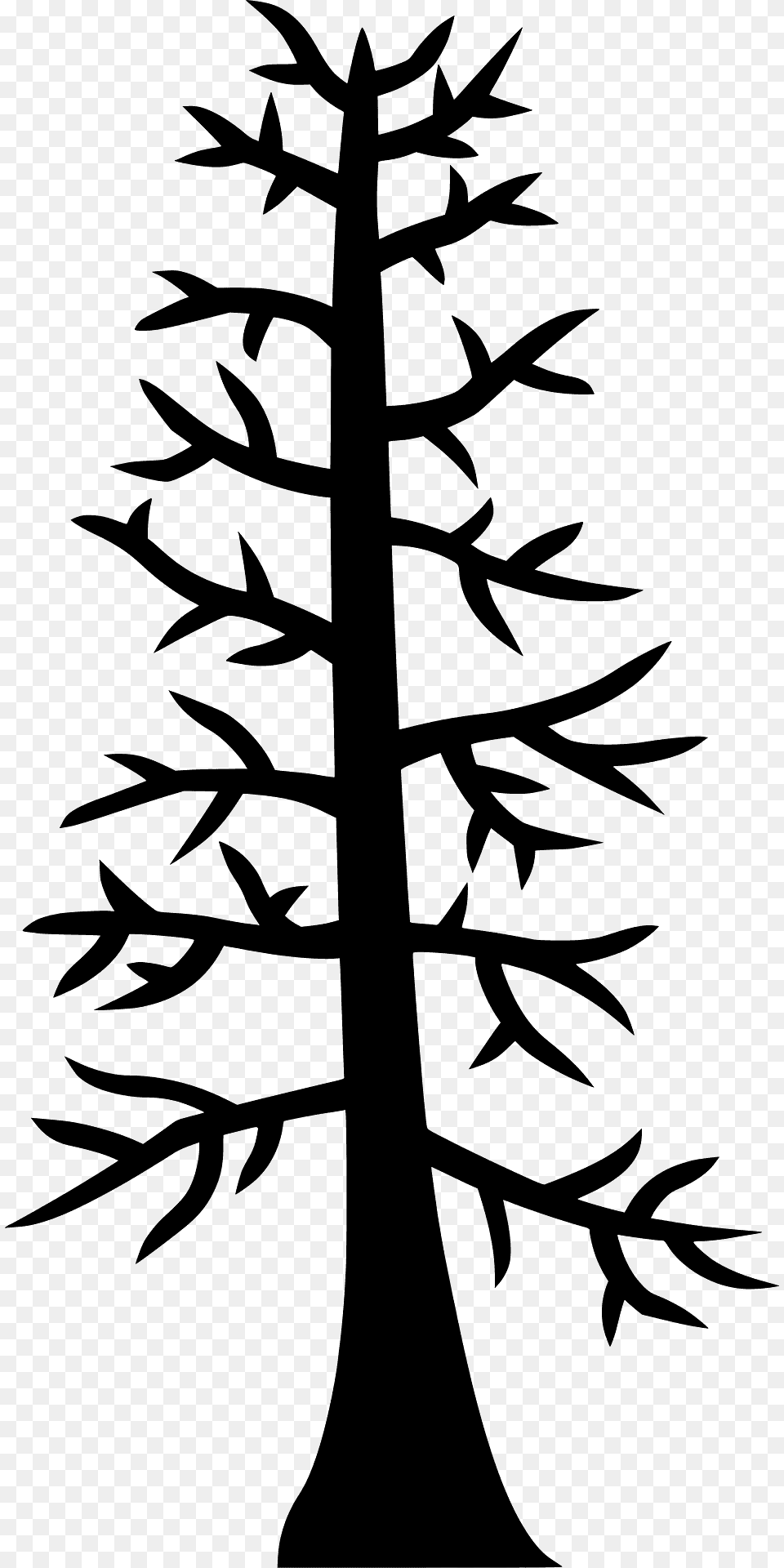 Winter Tree Silhouette, Plant, Stencil, Animal, Fish Free Transparent Png
