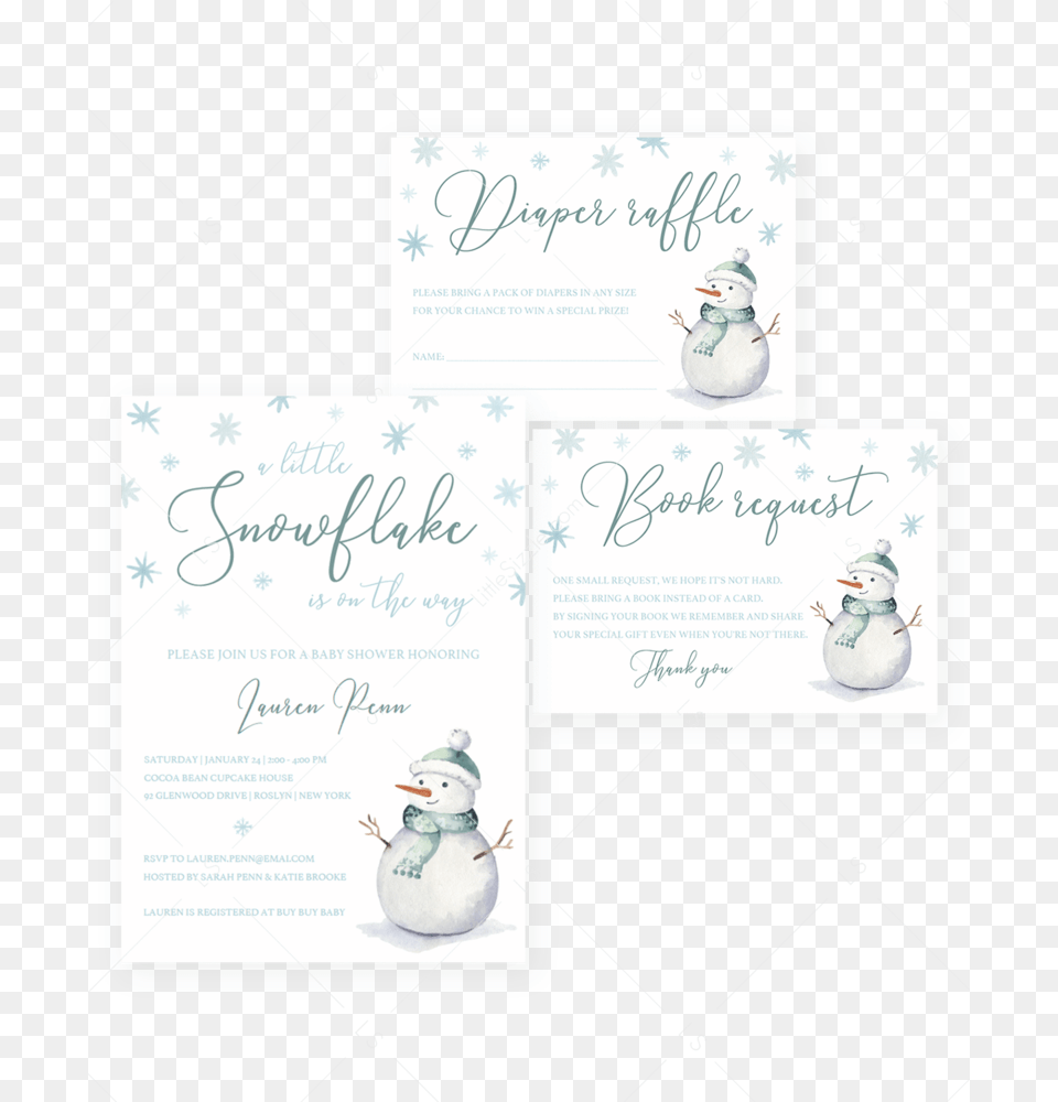 Winter Wonderland Baby Shower Invitation Kit Templates Calligraphy, Outdoors, Text, Nature, Snow Free Png