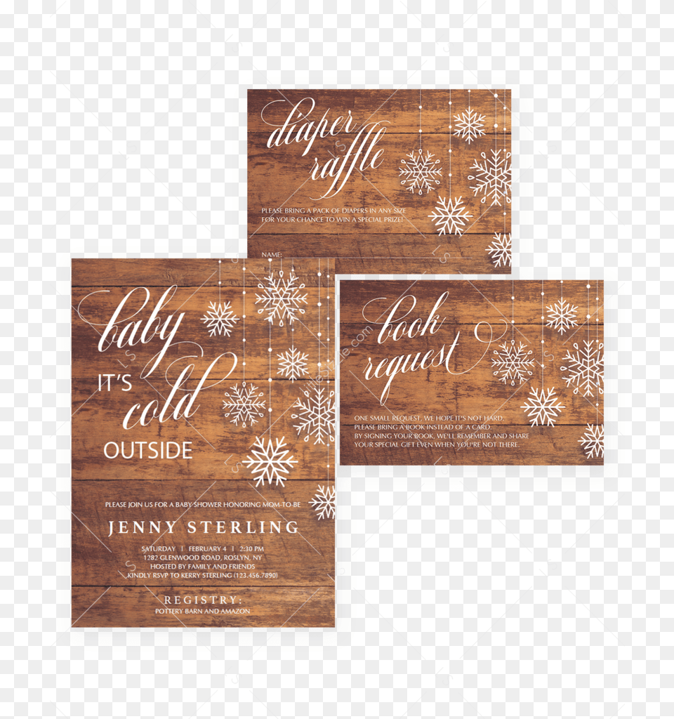 Winter Wonderland Baby Shower Invitations Template Plywood, Paper, Text, Advertisement, Poster Png Image